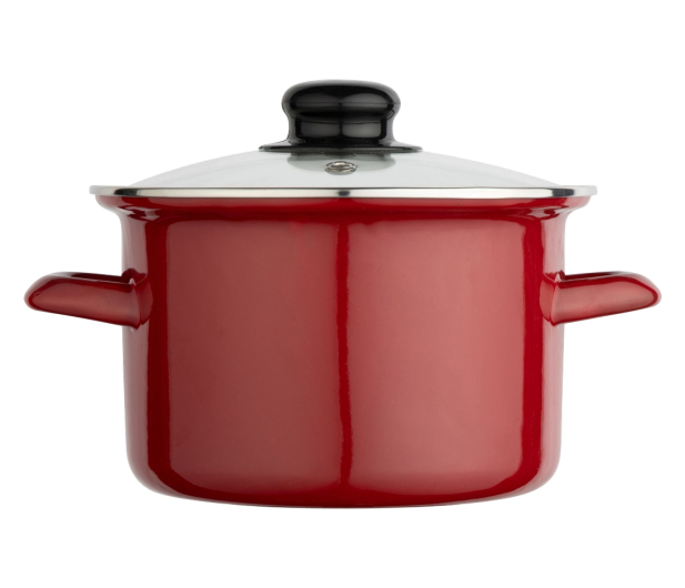 Altom Garnek emaliowany 18 cm 1,9 l pokrywka merlot indukcja - 1611125 - zdjęcie 3